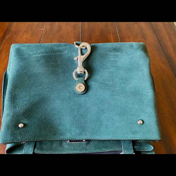 Rebecca Minkoff Stella Suede Satchel -Pine - Picture 5 of 14